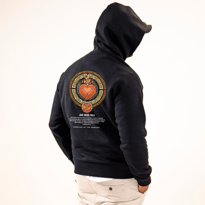 Sweat à capuche Oversize "Love Never Fails"